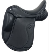Monoflap Dressage saddle with fixed external knee roll